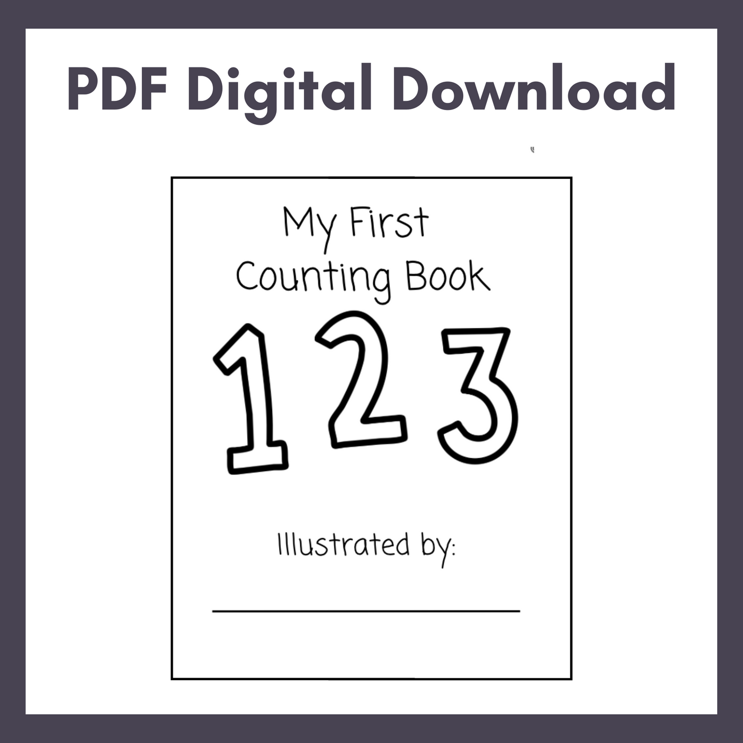 PDF Digital Download: My First Counting Book