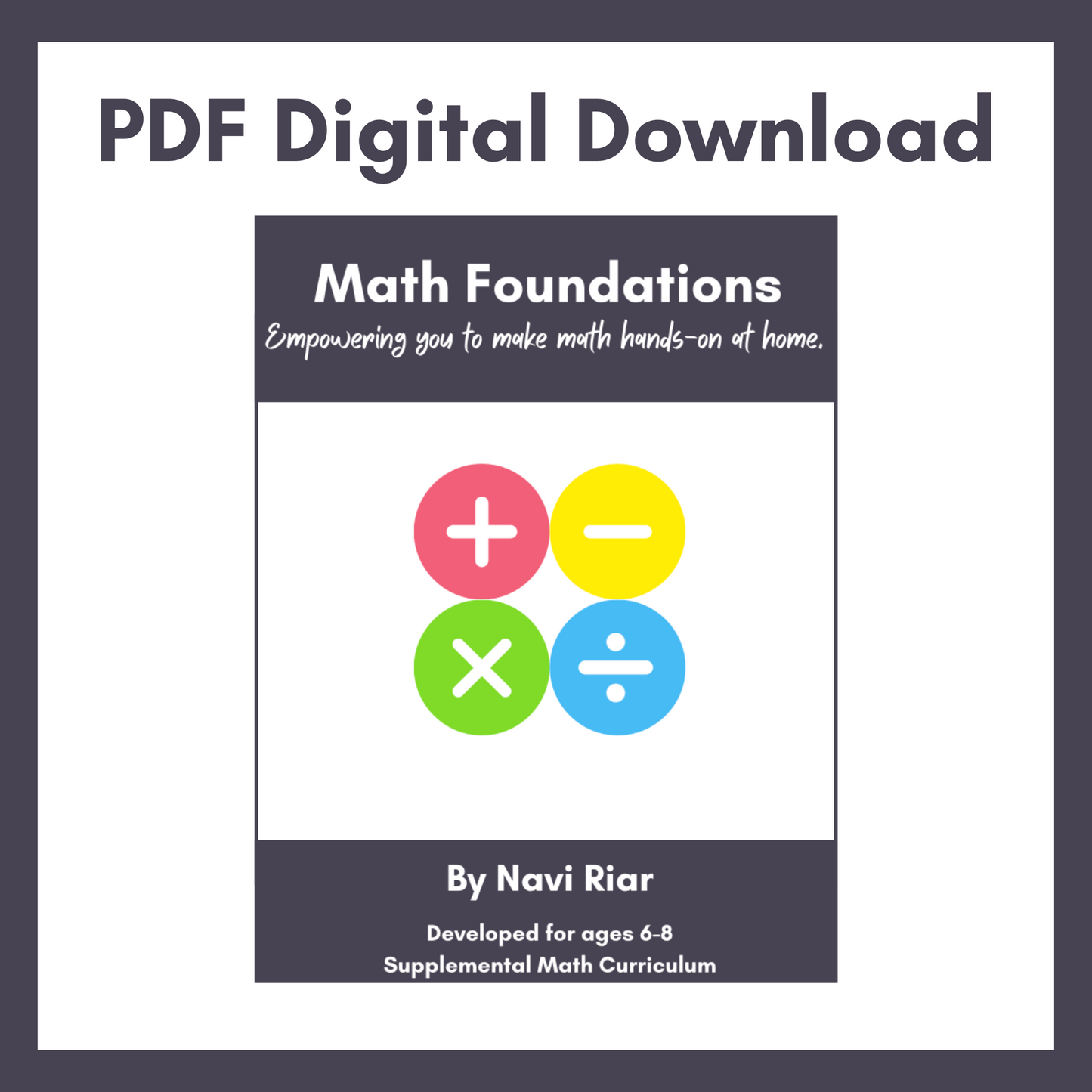 PDF Digital Download: Math Foundations
