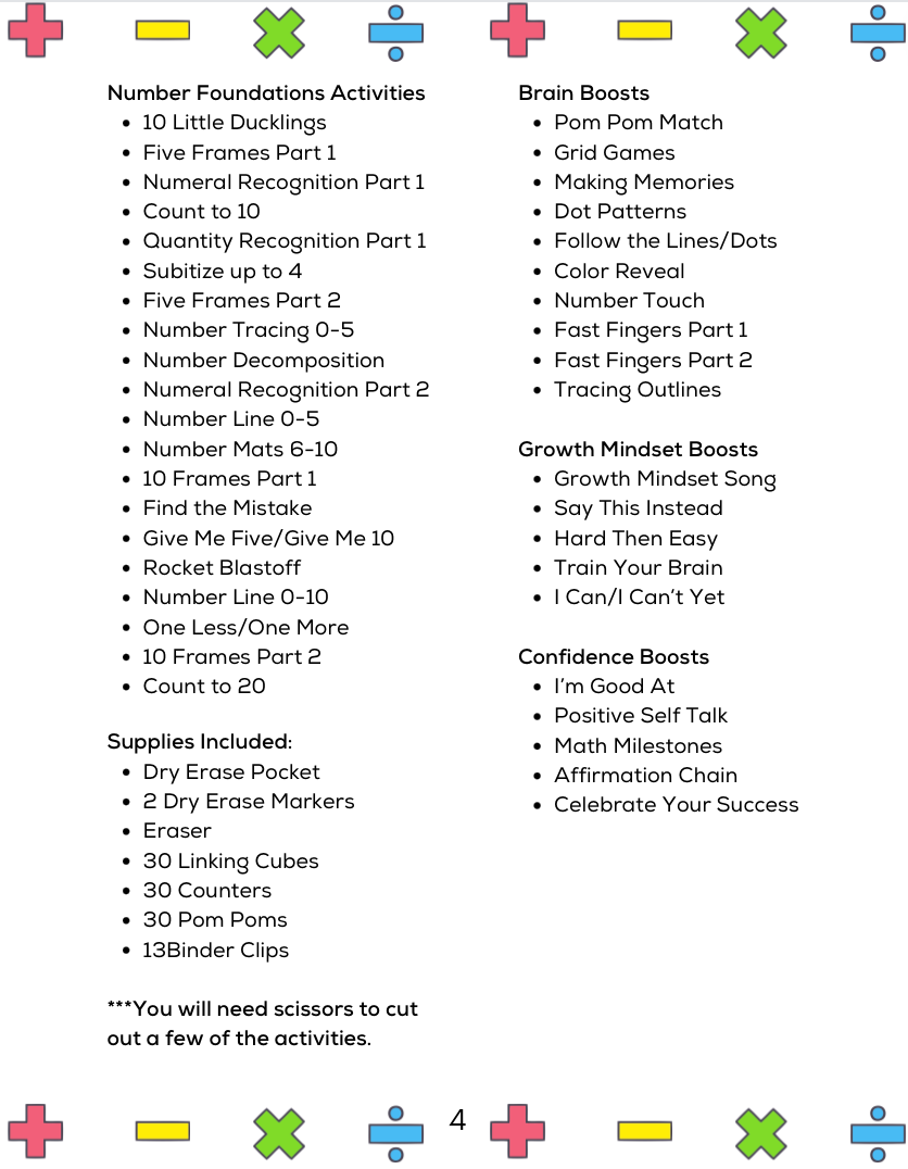 Physical Product: Number Foundations Kit